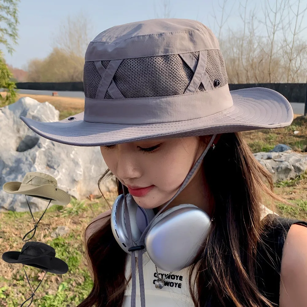 Sombrero de cubo con protección solar, sombrero Anti-uv para el sol, viajes al aire libre, Camping, senderismo, gorras para hombres y mujeres, gorra de Montañismo de verano, sombrero de pesca