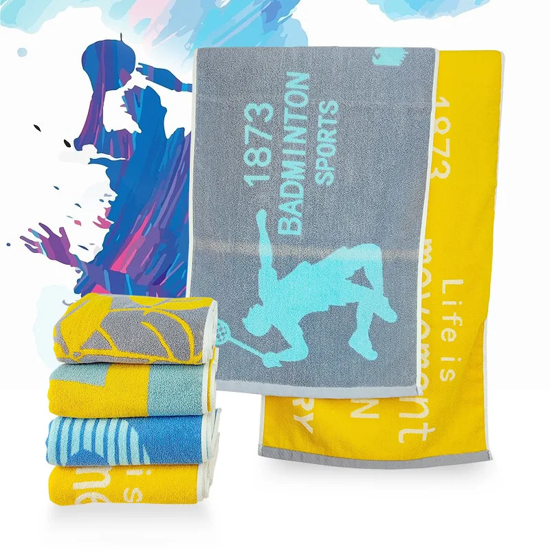 40X100Cm 2Pcs Pure Cotton Sweat Towels Extended Absorbent Marathon Towel for Hiking Outdoor Quick-Drying Washcloths for Gift