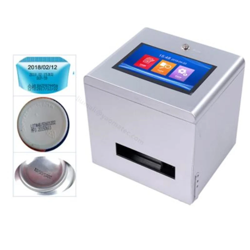 

12.7mm Desktop concave-convex surface QR code production date printing bottle cap batch number inkjet printer coding machine