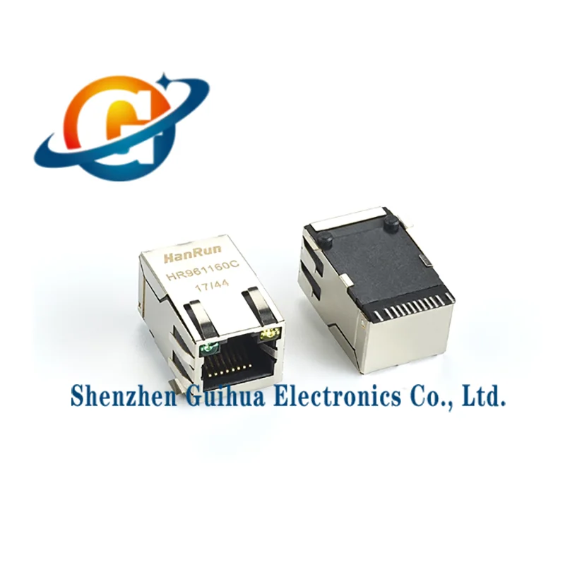 2pcs HR911105A HR911130A HR961160C Gigabit/Fast Ethernet Port Network Transformer RJ45 with LED Filter