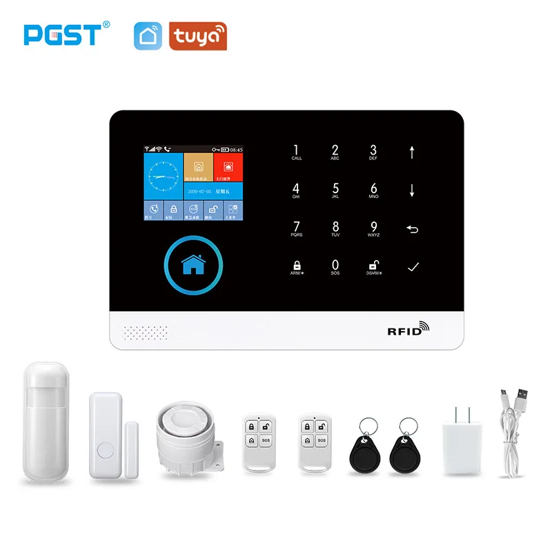 KOOJN Burglar Alarm Household Infrared Sensing Door and Window Store Warehouse GSM Remote Alarm 4G Anti-theft Alarm