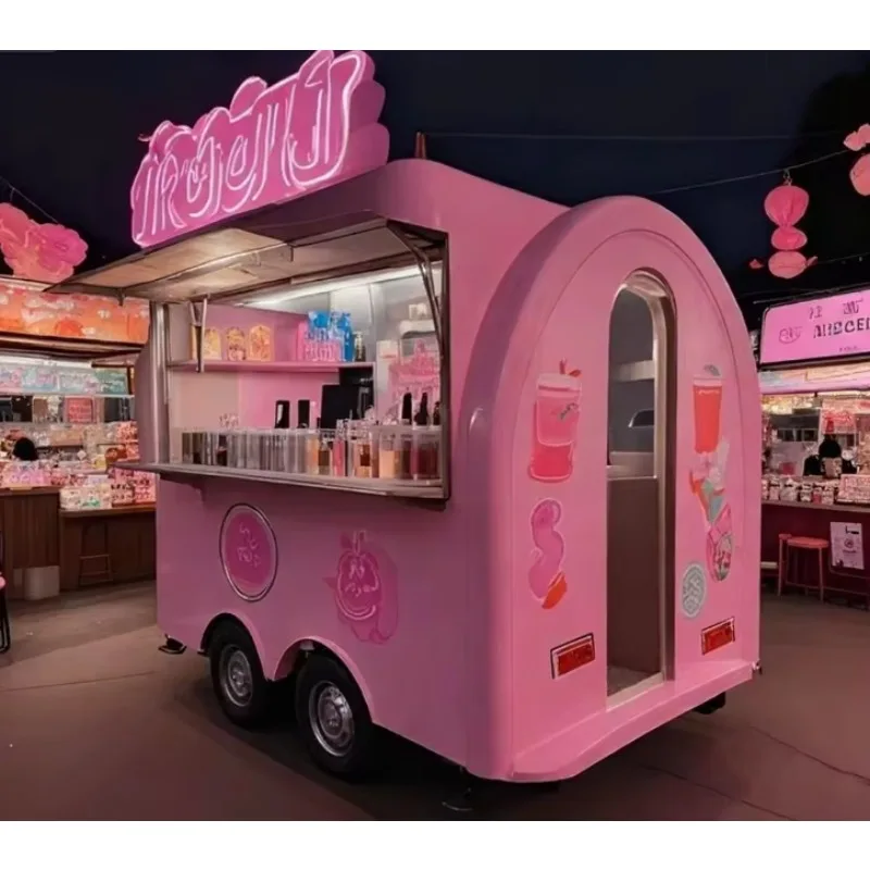 

Top Sale Customized Fully Equipped Ice Cream Truck Concession Food Trailer DOT Mobile Food Van Cart Easy Operation Street Food