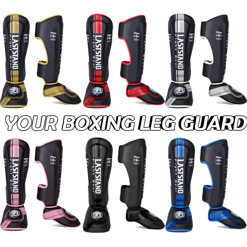 Karate Foot Protectors Adult Youth Muay Thai Kick Boxing MMA Grappling Instep Shin Guard Pads Ankle Support High Quality