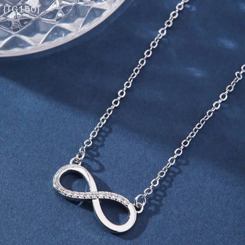 

【F2-TG150】Минималистичное ожерелье в виде ленты Мёбиуса — вечный символ, модные украшения для женщин, подарок, повседневные аксессуары