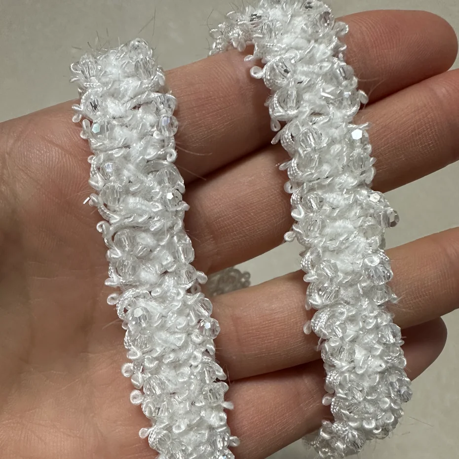 0,5m Hiasan Renda Bordir denga - Crystal Mesh Fabric ulasan dan harga