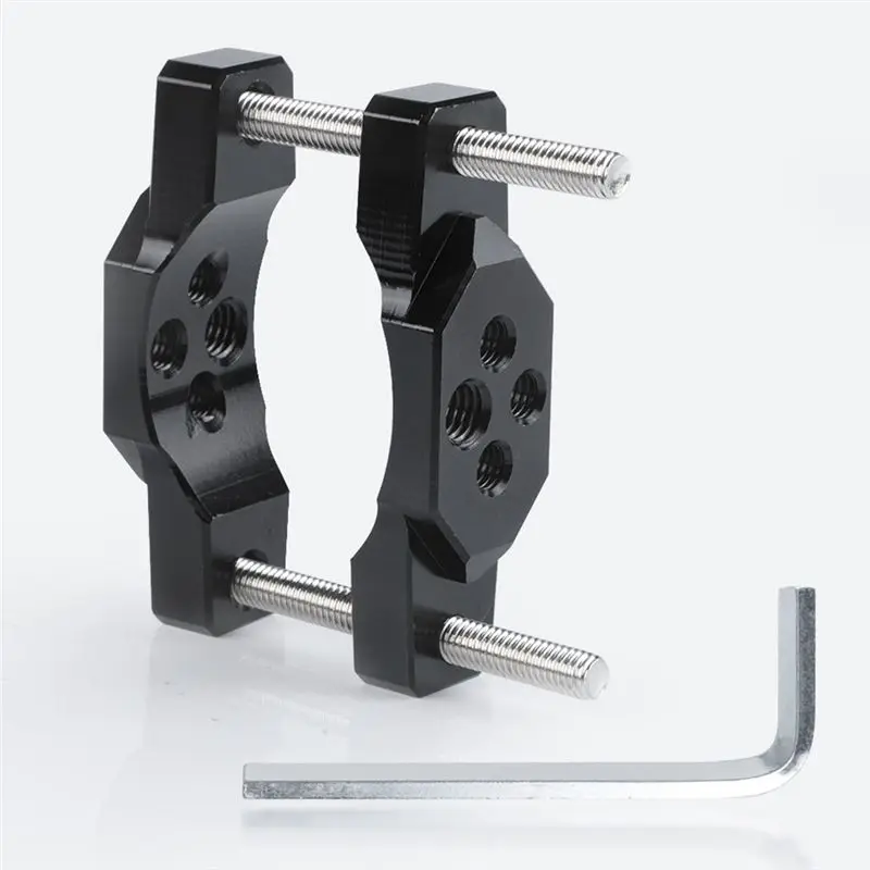 ABLQ Aluminum Alloy 17-54Mm Motorcycle Headlight Bracket Bumper Mount Clamp Auxiliary Spotlight Fog Lamp Holder Accesories