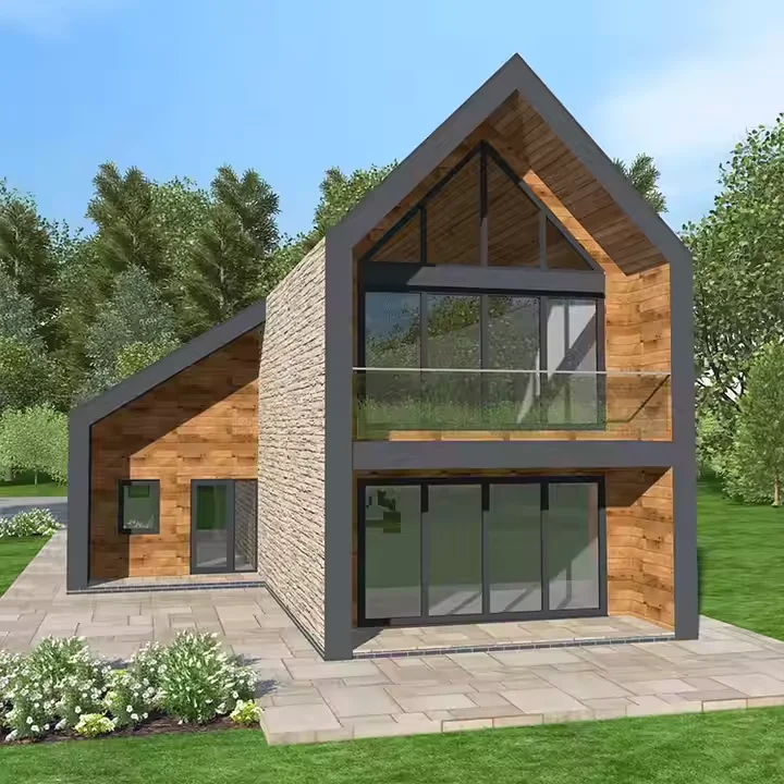 Factory Prefabricated Light Steel Modern Villa with 3D Layout Custom Design Fast Install Multi-functional Use