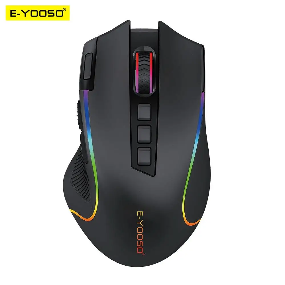 E-YOOSO X-11 RGB USB 2.4G Wireless Gaming Mouse 4000 DPI 9 buttons Programmable ergonomic for gamer Mice laptop PC computer