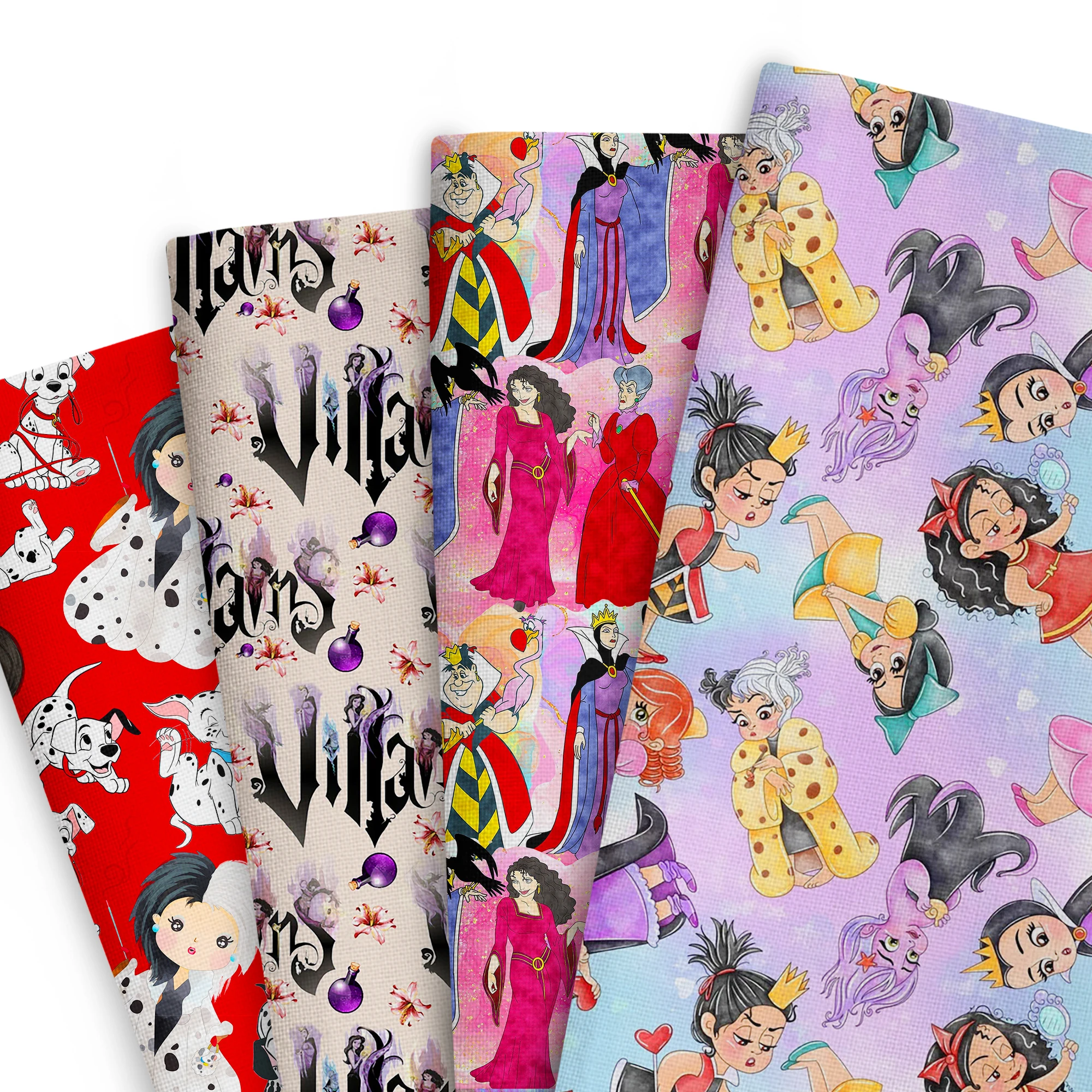 

Disney Villains 50*145cm Patchwork Malefice Polyester Cotton Fabric Sewing Quilting Fabrics Needlework Material DIY Handmade