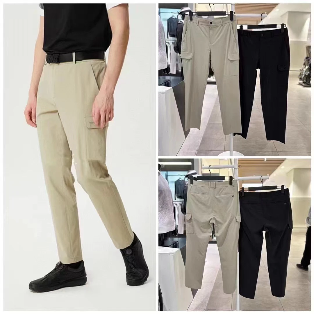 Men's golf pants casual pure color spring and summer thin sports casual comfortable and breathable