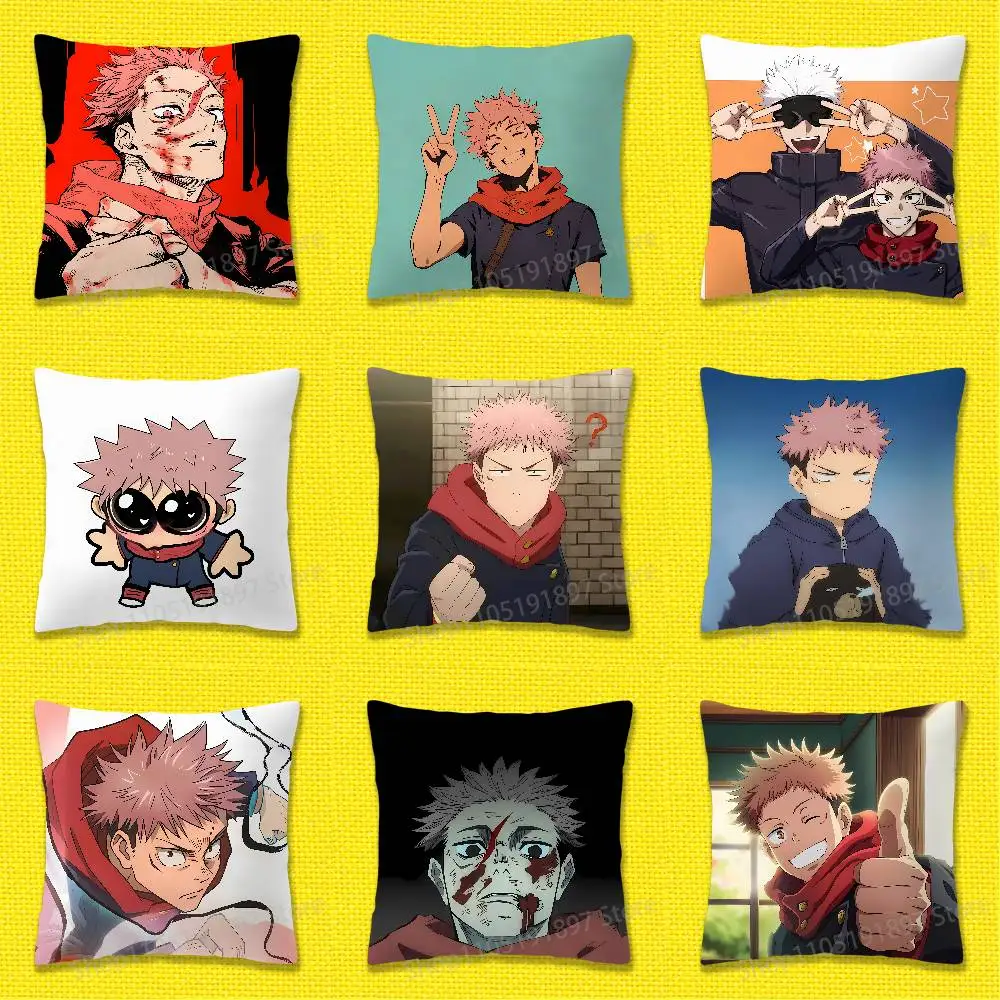 

Yuji Itadori J-Jujutsu K-Kaisen Throw Pillow Case For 30x30cm 40x40cm 45x45cm 50x50cm 55x55cm Square Sofa Pillowcase Shell