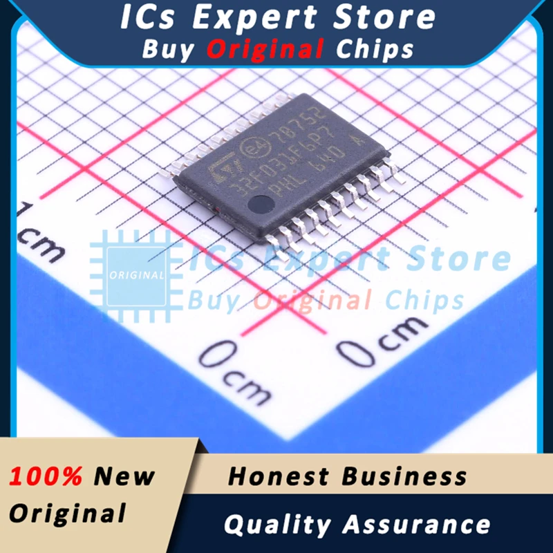 10PCS/LOT Orignal IC Chip STM32F031F6P7 32KB Flash Microcontroller MCU STM32F031F6P7 TSSOP-20