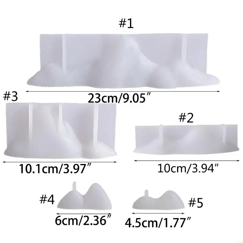 U75C 3D Mountain Silicone Poll Set DIY SOAP RASE RATE STARICE для домашнего декора и подарков
