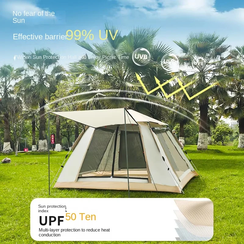 Tent outdoor camping beach automatic quick opening portable folding park camping thickened wholesale customization