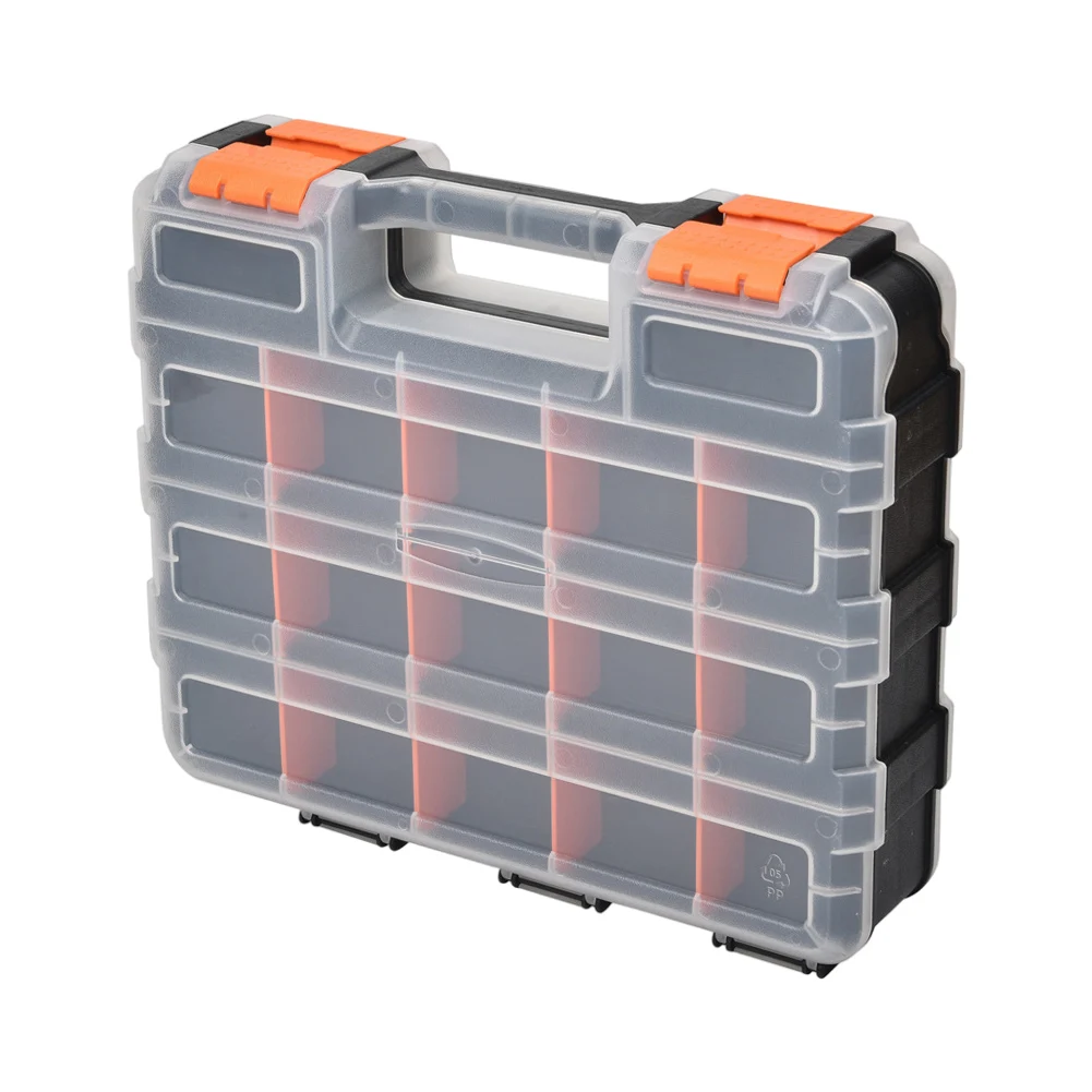 Double Side Tools Box Organizer Hardware Storage Box Hardware Tool Arrangement Box Toolbox Container for Screws Nuts Small Parts