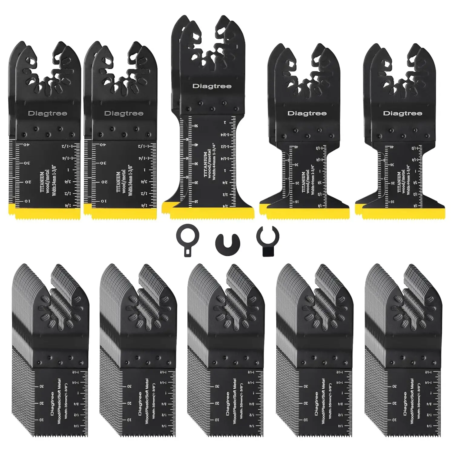 

115-Piece Oscillating Multitool Blade Set for Metal, Wood, Plastic, Universal Fit