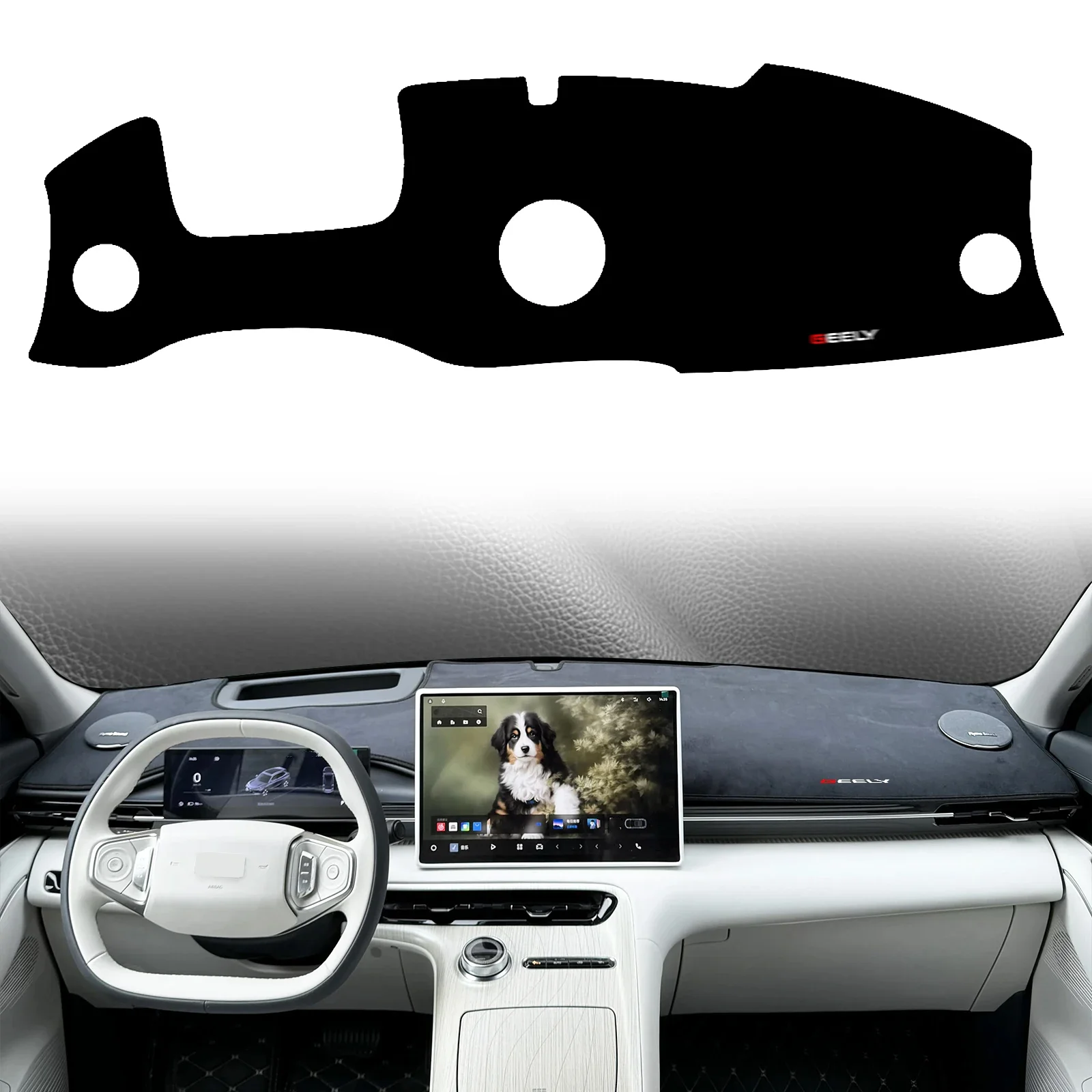 

Для GEELY Galaxy E5 EX5 2024 2025 2026: Коврик-накладка на приборную панель, защитный кожаный коврик от солнца, аксессуары