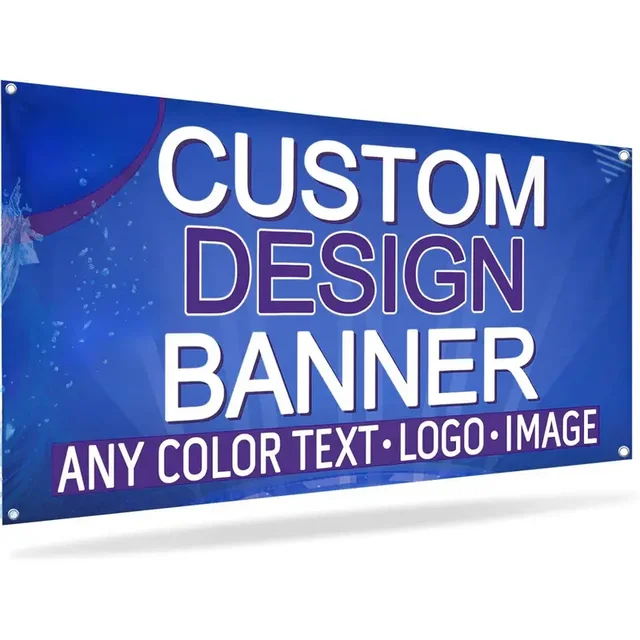 1p banner de poliéster personalizado para uso interno e externo - banner com 4 ilhós, muitos tamanhos, perfeito para decoração de casa