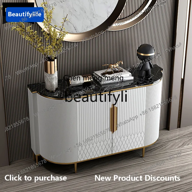 

178CC American-style home entrance entrance shoe cabinet simple storage decorative cabinet marble dining side cabinet