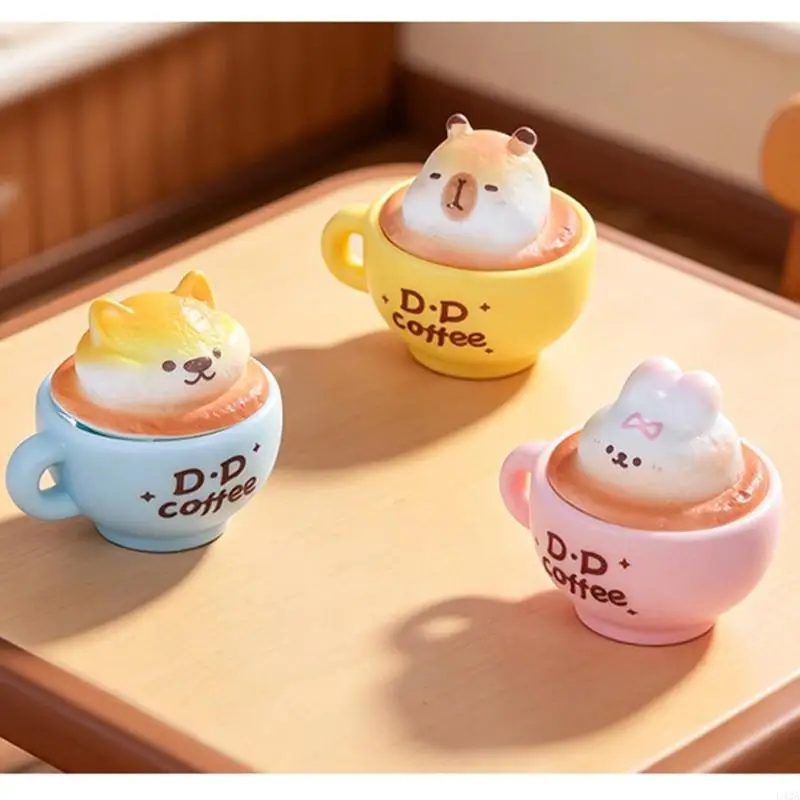 L43A Resin Cats Statues Educational Toy Figures Miniature Hedgehogs Garden Figurines