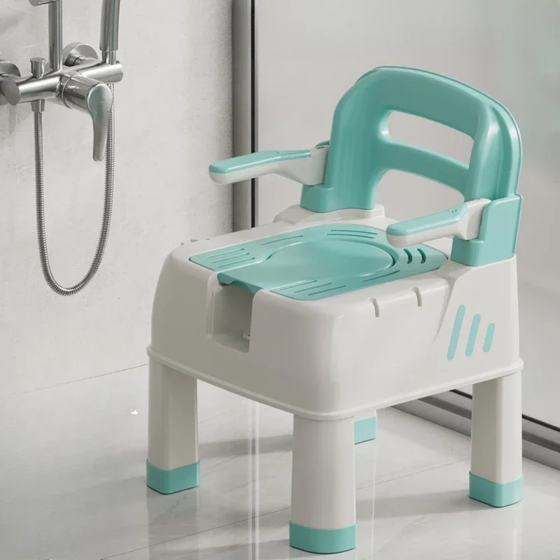 Anti Fall Waterproof Shower Stool Plastic Design Pregnant Women Elderly Chair Bathroom Items Banco Para Ducha Home Furniture