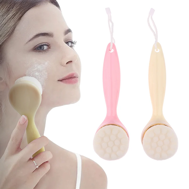 

【WHB】New Handle Facial Washing Brush Exfoliating Face Brush Facial Brush Face Cleansing Brush For Lady Face Cleaning Women