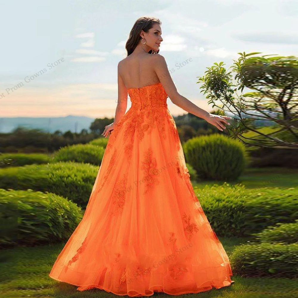 Organza sem alças vestidos de noite para mulher 2025 personalizado sem mangas vestidos de baile com apliques novo tule macio robe de soirée