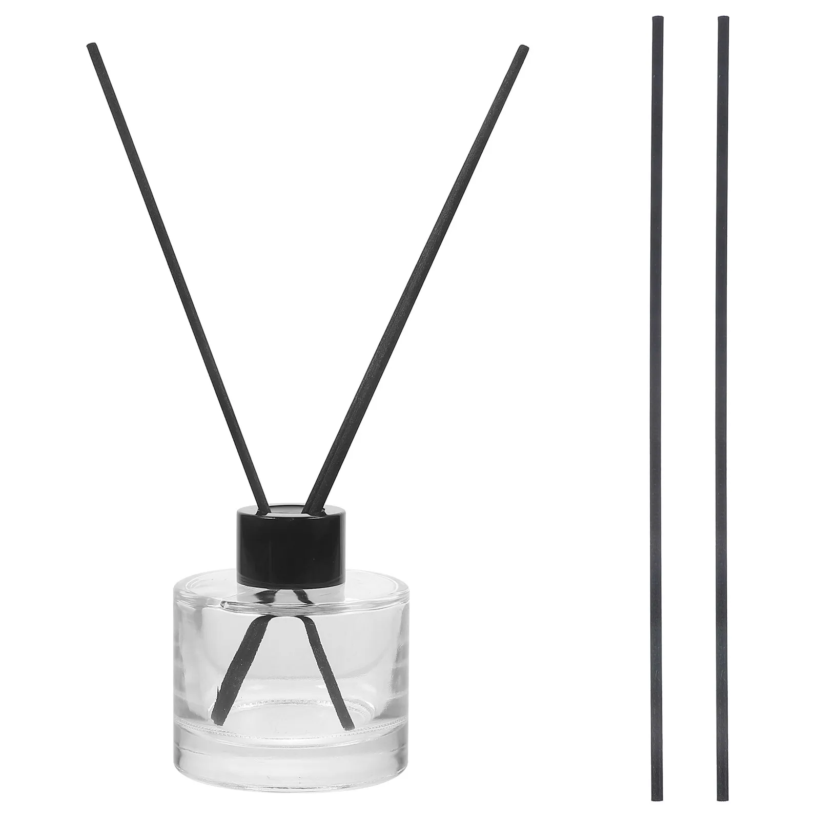 

1Set Aromatherapy Diffuser Bottles Clear Glass Perfume Rods Essential Oil Volatile Bottle Refillable Fragrance Diffuser Home