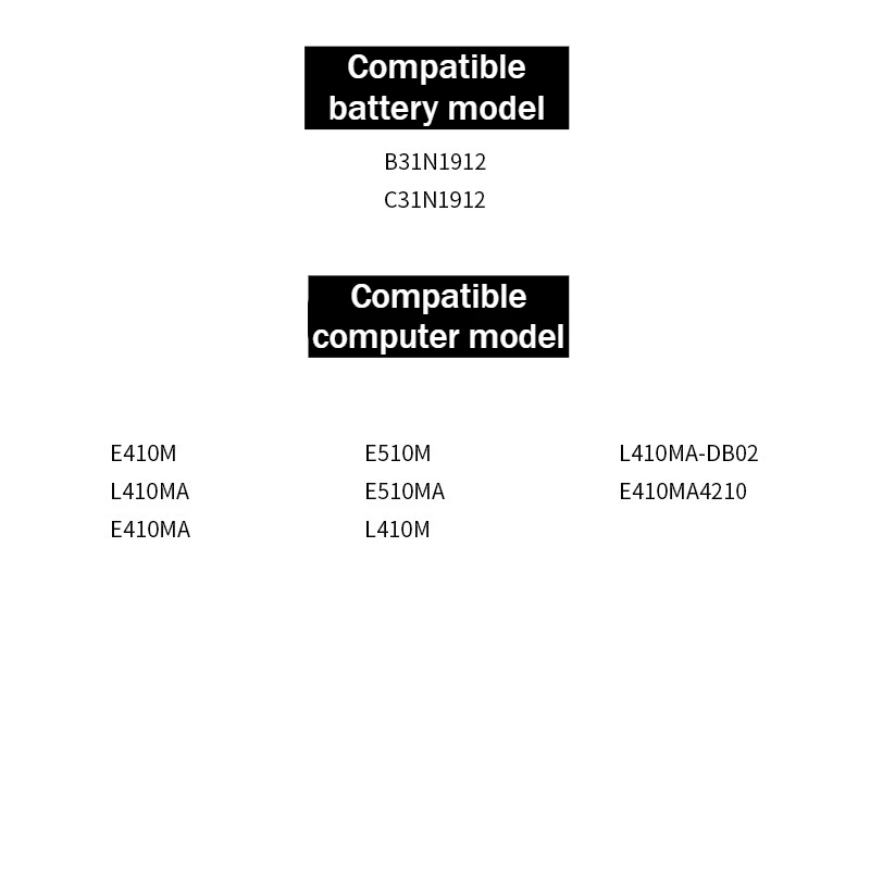 11.55V 3500mAh B31N1912 بطارية الكمبيوتر المحمول ل Asus VivoBook 14 E410M L410MA E410MA E510M E510MA L410M L410MA-DB02 E410MA4210
