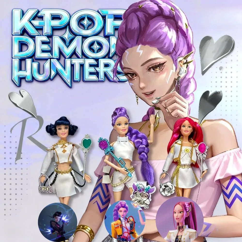 $_@ New Cute Kpop Demon Hunters Figure - PVC Cartoon Gaming Peripherals, Kids' Desk Collection Gift_%
