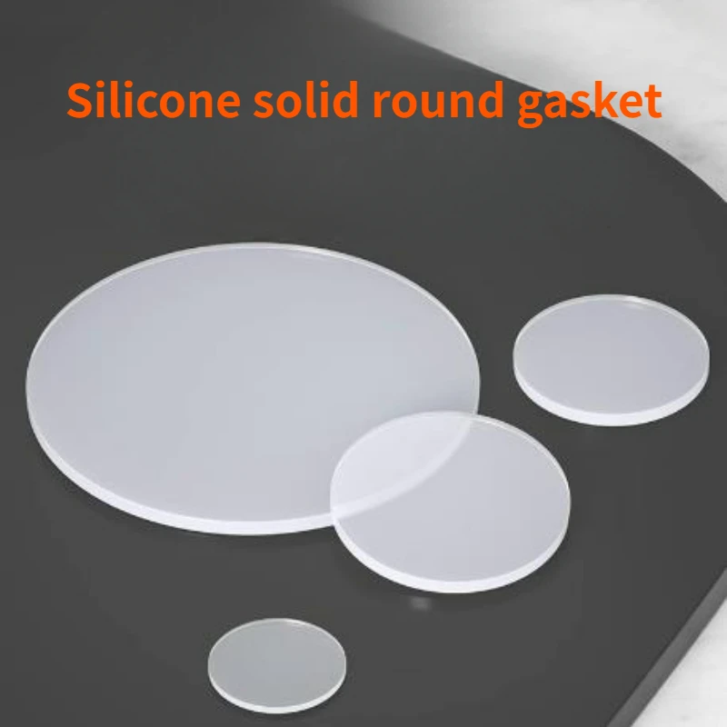 

10-100pcs White Solid Round Silicone VMQ Seal Gaskets Thick 1/1.5/2/3mm High Temperature Resistant Sealing Waterproof Rubber Pad