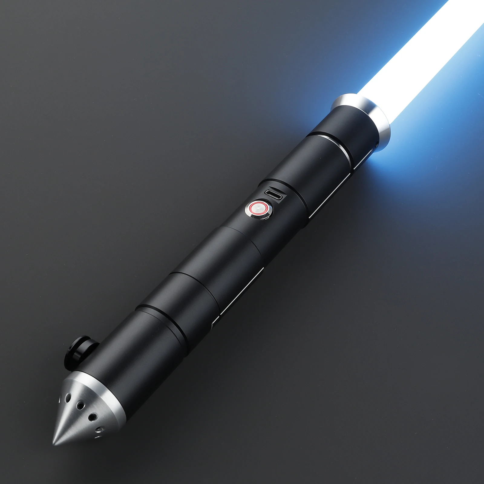 DamienSaber Heavy Dueling Lightsaber Sensitive Smooth Swing Xenopixel Light Sabers Metal Hilt Motion Control with 34 Sound Fonts