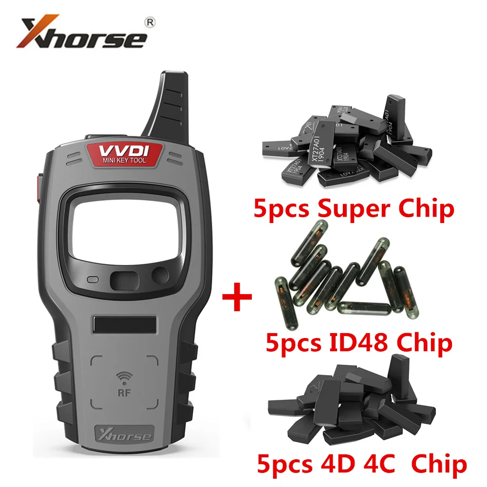 Xhorse VVDI Mini Key Tool Super Chip 4D 4C 46/ID48 Chip Auto-Fernschlüsselprogrammierer Kostenlose 96bit 48-Clone-Funktion Kein TOKEN XKB501EN