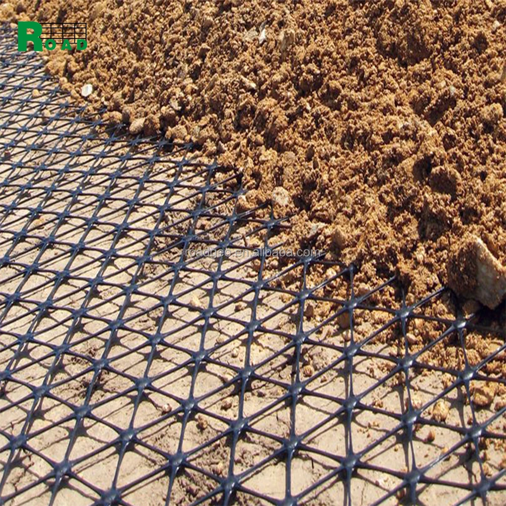 Price of small samples --PP Traxial Geogrid Ground Stabilization Geogrid Gravel Driveway Geomalla Road Construction view 6