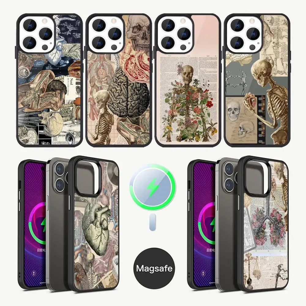 

Medical Human atomic Phone Case For iPhone 17,16,15,14,13,12,11,Plus,Pro,Max Mini Magsafe Magnetic Wireless Charging