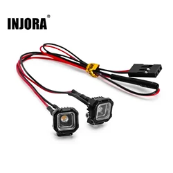 Luces LED cuadradas INJORA para orugas RC 1/18 1/24 (blanco, amarillo)