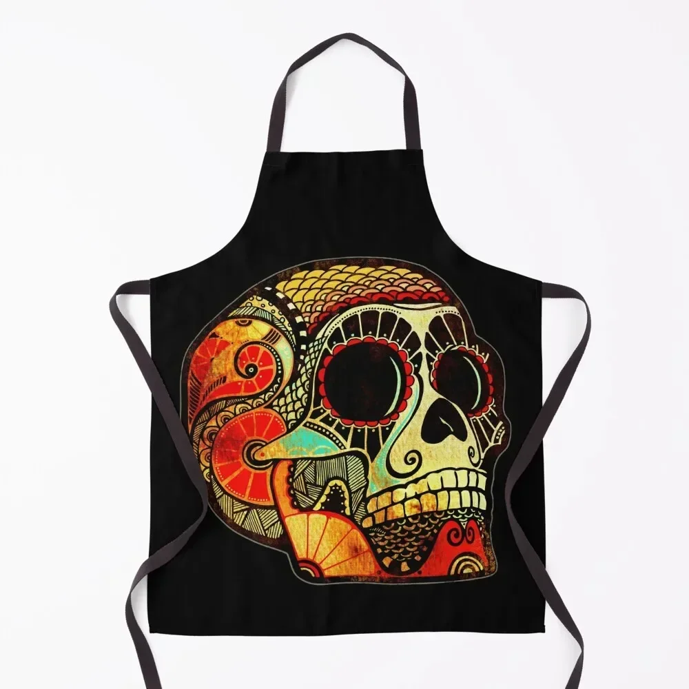 

Grunge Skull Apron Kitchen Kawaii Accessories Chef Uniform kitchen girl Kitchen accessories Apron