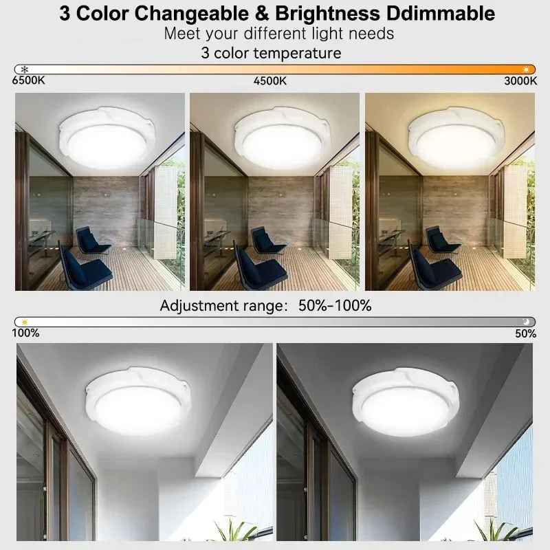 LED Solar Ceiling Light 25/40/60/80/100W  Solar Lamp Outdoor Waterproof Remote Control for Garden Hallway Indoor Living Room