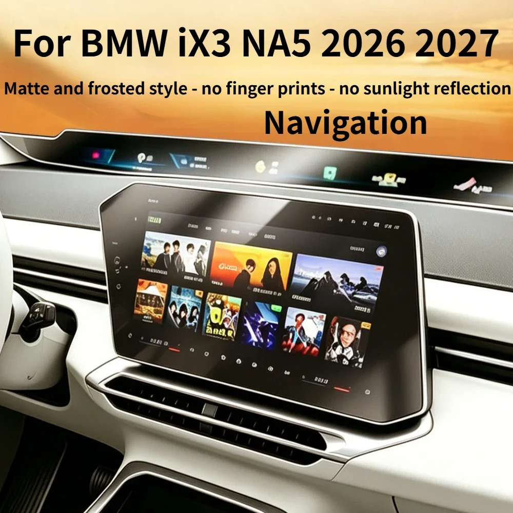 For BMW IX3 NA5 2026 2027 Matte Tempered Glass LCD Navigation Screen Protective Film Scratch Resistant Car Interior Accessories