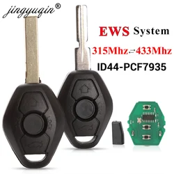 jingyuqin EWS Sytem Car Remote Key for BMW E38 E39 E46 X3 X5 Z3 Z4 1/3/5/7 Series 315/433MHz ID44 Chip Keyless Entry Transmitter