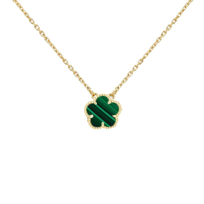 French Magic Alhambra 2024 New Recommendation High-value Agate Chalcedony Lucky Four-leaf Clover Party Anniversary Necklace