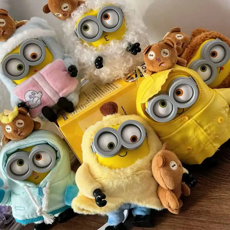 52 لعبة بوب آند تيم مينيونز أفضل معًا سلسلة صندوق أعمى لعبة عصرية حلية دمية لطيفة على ظهره قلادة صندوق غامض هدية مفاجئة #1