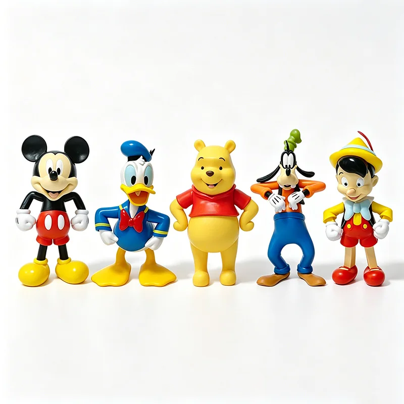 

Disney Hands on Hips Action Figure Mickey Mouse Donald Duck Winnie the Pooh Goofy Pinocchio Collectible PVC Model Kids Toy Gift