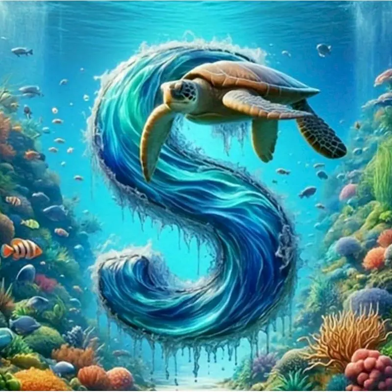 

GATYZTORY Diamond Painting Tortoise Animal 5D DIY Picture Rhinestones Needlework Cartoon Mosaic Sea Turtle Embroidery Wall Art