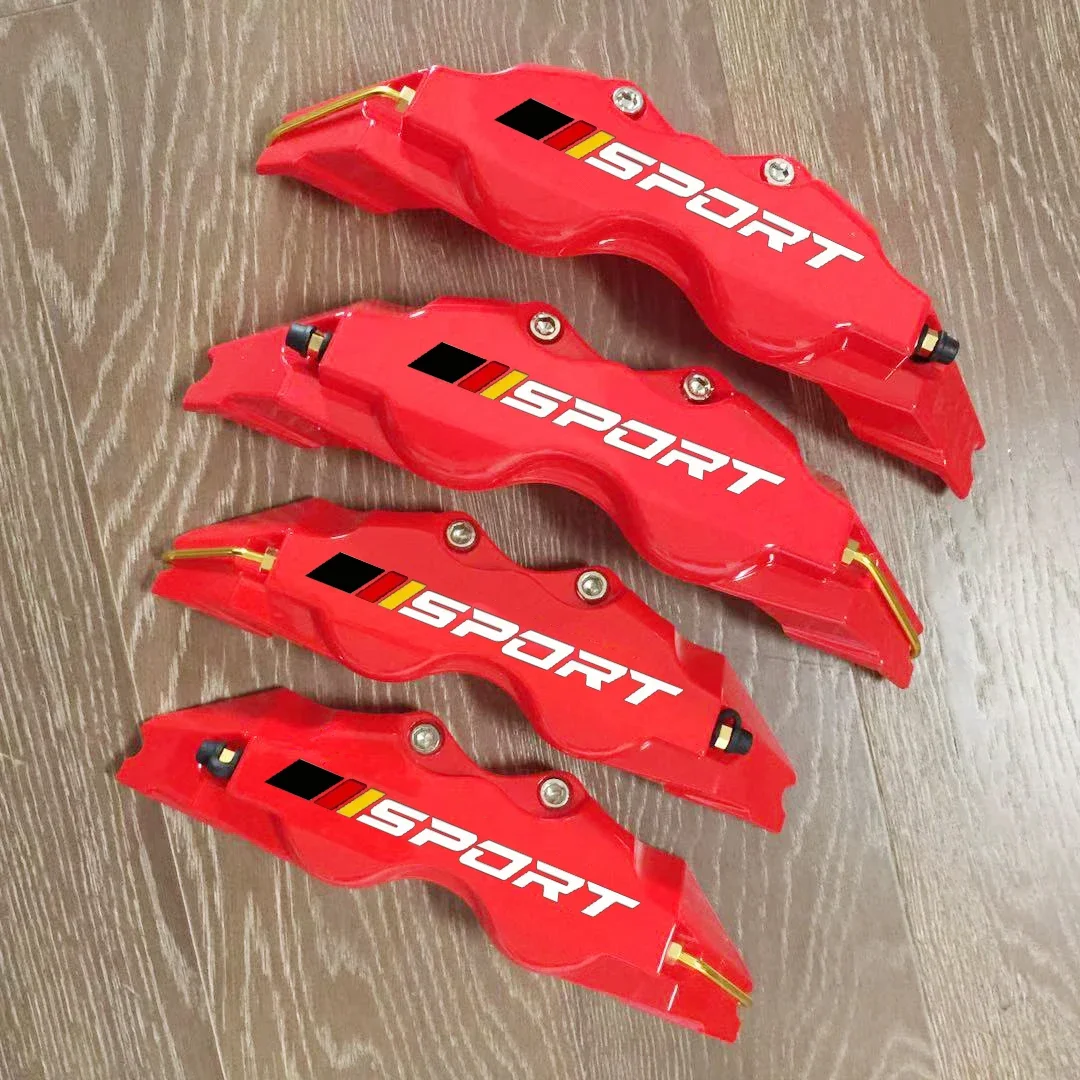 2 pcs ABS Plastic Disc Brake Caliper Cover With Sport Sticker Logo For Audi Mecerdes Benz BMW view 2