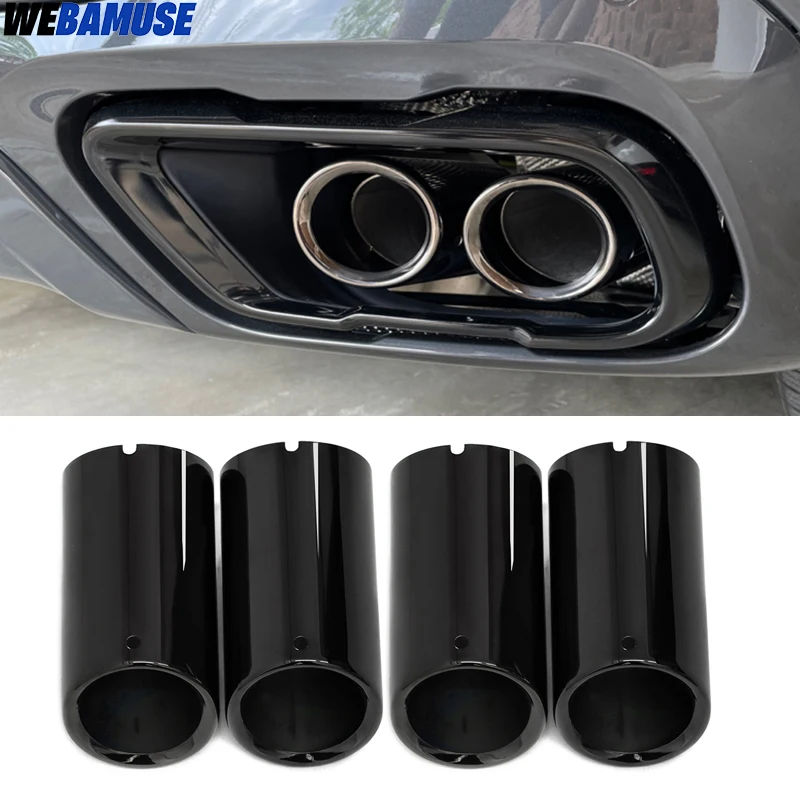 Car Exhaust Tailpipe For BMW G07 X7 G06 X6 G05 X5 M40i M50i Straight Muffler Tip Tailpipe Exhaust System