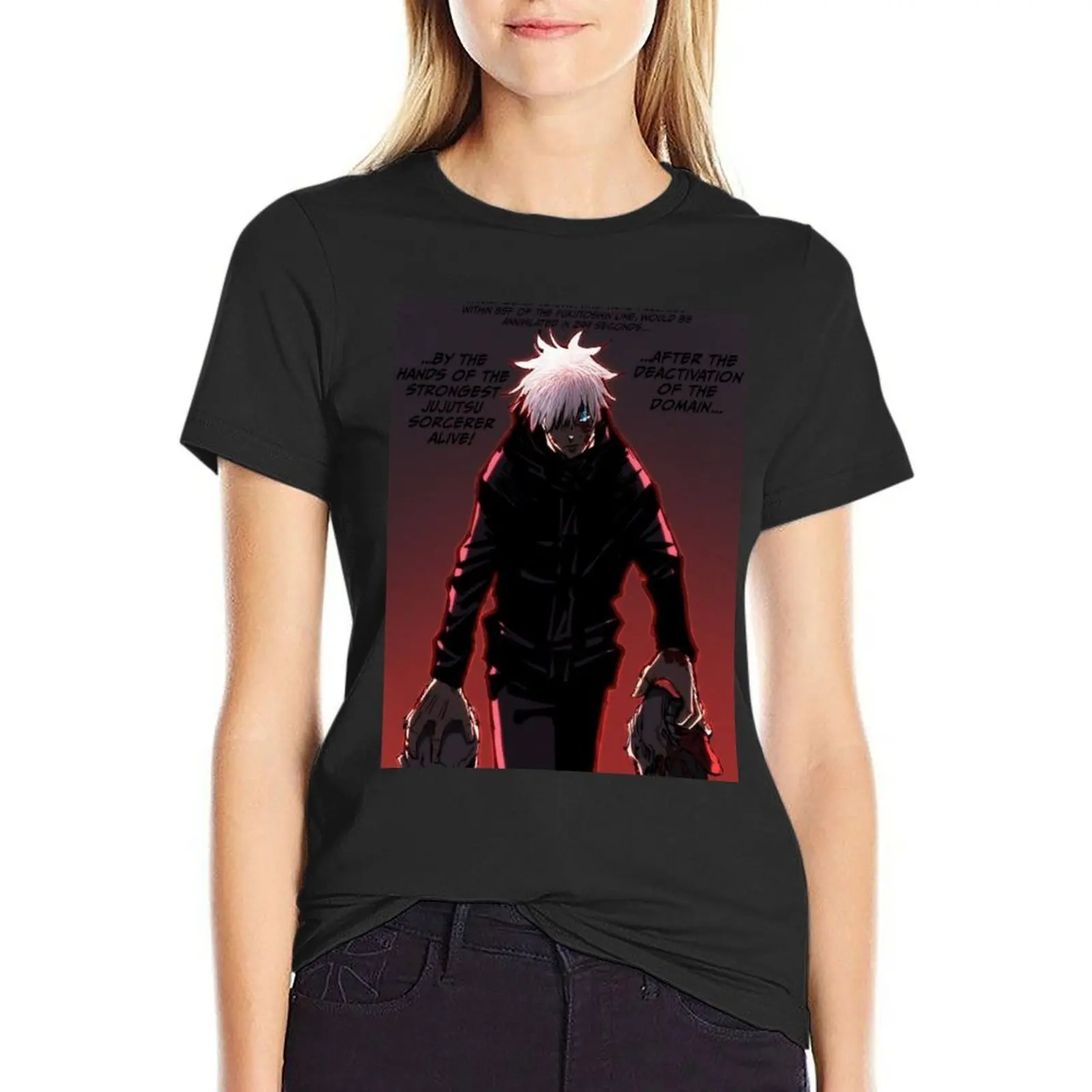 

Badass Gojo T-Shirt cute tops anime clothes blanks customs design your own funny t shirts for Women