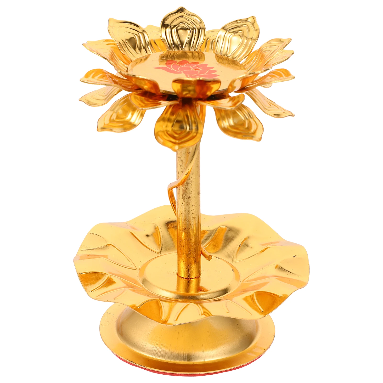 

4 Inch Golden Lotus C Holder Lamp Base Decorative Religious St Tea Light Votive Wax Holder