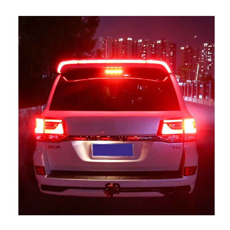 Car accessories ABS Plastic Car back spoiler Brake Light with LED Car rear spoiler for land cruiser 200