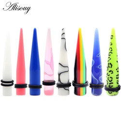 Alisouy 2PCS 1.6MM-22MM Acrylic Ear Taper Flesh Plug Tunnel Stretcher Expander Gauge Earrings Stretching Piercing Body Jewelry